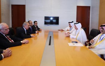اجتماع اشتية مع وزير الدولة للشؤون الخارجية القطري