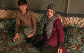 ديما مع زوجها عبد المجيد في خيام المتضررين من الزلزال