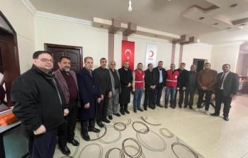 وفد من حماس بغزة يزور الهلال الأحمر التركي تضامناً مع ضحايا الزلزال