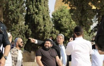 وزير الأمن القومي الإسرائيلي إيتمار بن غفير يفتحم باحات الأقصى