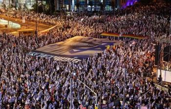 استمرار المظاهرات في إسرائيل ضد حكومة نتنياهو للاسبوع 22