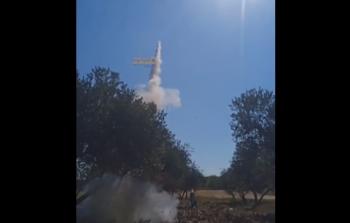 لحظة إطلاق الصاروخين من جنين