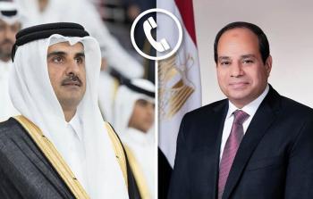 تفاصيل الاتصال الهاتفي بين الرئيس المصري وأمير قطر