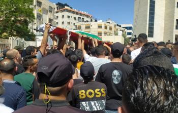 تشييع جثمان الشهيد طارق ادريس في نابلس