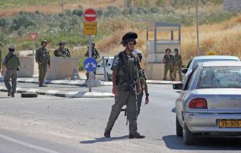 الجيش الإسرائيلي عند إحدى حواجز نابلس - أرشيف