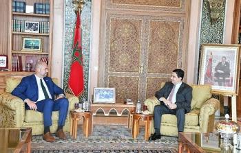 رئيس الكنيست مع وزير الخارجية المغربي