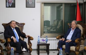 جانب من لقاء فتوح مع سفير الأردن لدى فلسطين عصام البدور،