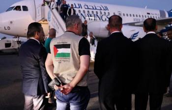لحظة وصول فريق فلسطين للتدخل إلى ليبيا