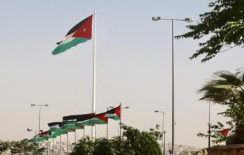 علم الأردن في عمان