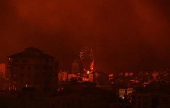 من قصف غزة الليلة الماضية