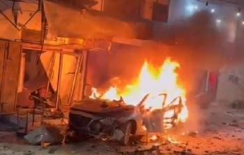 جنين - شهيدان و14 إصابات في قصف مركبة