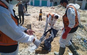 غزة - انتشال جثامين 15 فلسطينيا في خانيونس