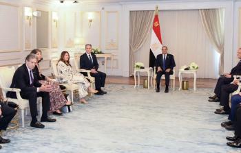 لقاء السيسي مع بلينكن والوفد المرافق له