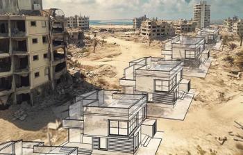 رسومات هندسية للاستيطان في غزة - تعبيرية