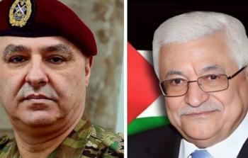 الرئيس الفلسطيني محمود عباس ونظيره اللبناني جوزيف عون
