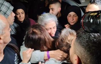 لحظة الإفراج عن الأسيرة القائدة خالدة جرار