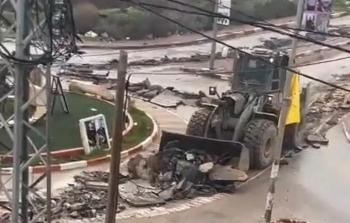 الاحتلال يجرف مدخل بلدتي السيلة الحارثية واليامون غرب جنين