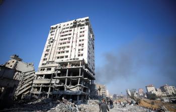 بنك فلسطين في قطاع غزة عقب تدميره من قبل إسرائيل