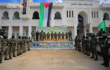 من مكان تسليم أسيرات إسرائيليات أفرج عنهن الأيام الماضية في ميدان فلسطين 