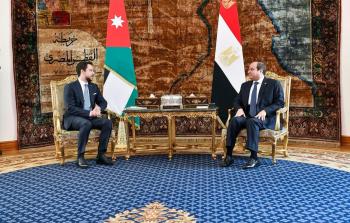 السيسي مع الأمير حسين بن ولي عهد الأردن