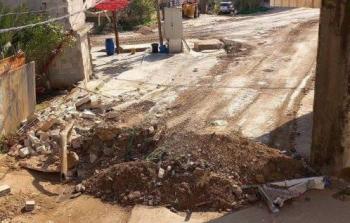 تجريف البنية التحتية في مخيم الفارعة