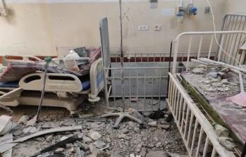 غزة - تضرر مستشفى القدس بسبب القصف الإسرائيلي