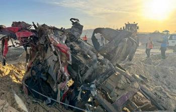 دفن سيارات الإسعاف في رفح من قبل الجيش الإسرائيلي