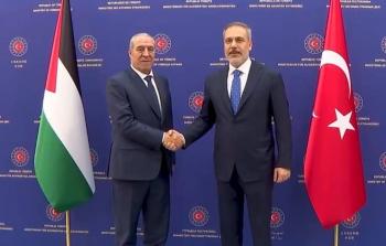 تفاصيل اجتماع حسين الشيخ مع وزير خارجية تركيا