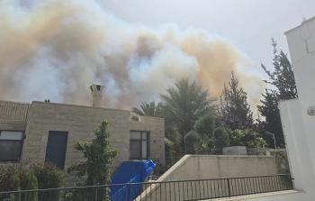 حرائق في جبال القدس