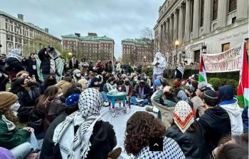 اعتصام طلبة جامعة كولومبيا تضامنا مع غزة - أرشيف