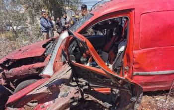 المركبة التي تم قصفها في لبنان