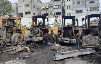 تدمير 9 رافعات داخل مقر بلدية جباليا النزلة