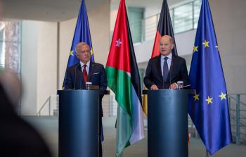 العاهل الأردني والمستشار الألماني