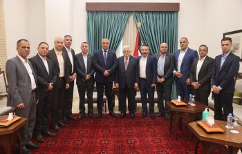 لقاء الرئيس عباس مع قائد الارتباط العسكري والوفد المرافق له