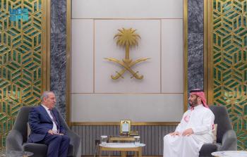 اجتماع ولي العهد السعودي مع نائب رئيس دولة فلسطين