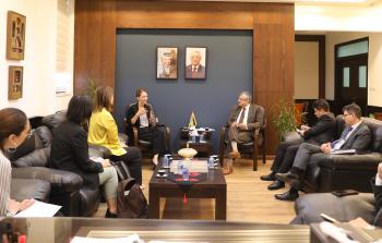 لقاء وزير الأشغال مع مديرة مكتب الأمم المتحدة لخدمات المشاريع