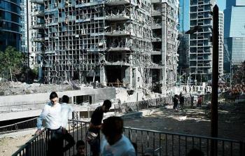 آثار القصف الإيراني على تل أبيب