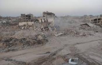 مركز غسيل الكلى بعد تدميره