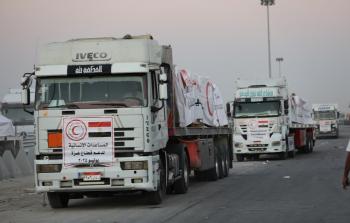 شاحنات مساعدات مصرية - توضيحية