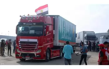 شاحنة مساعدات مصرية إلى غزة