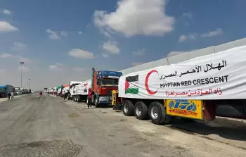 قافلة المساعدات الـ23 تنطلق من مصر لإغاثة أهل غزة