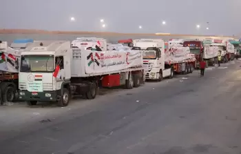 قافلة الحياة التاسعة تنطلق من مصر إلى غزة