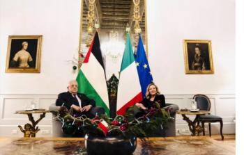 الرئيس عباس ورئيسة وزراء إيطاليا