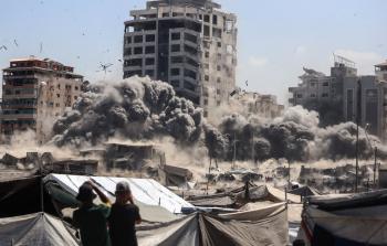 تدمير الأبراج في غزة