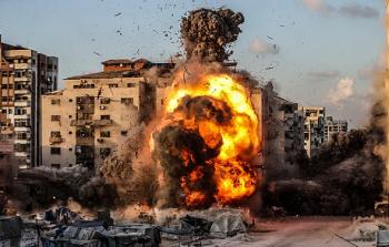 التفجيرات في مدينة غزة