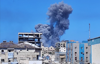 القصف في مدينة غزة