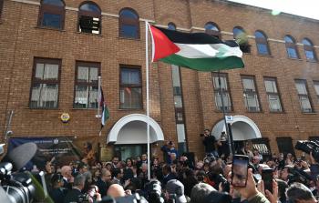 رفع العلم الفلسطيني في لندن