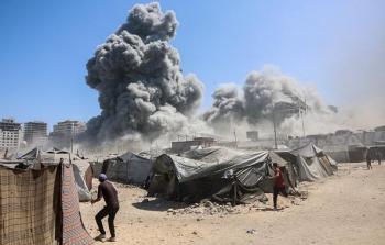 القصف في مدينة غزة