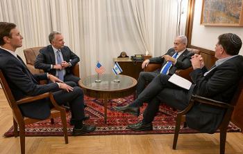 نتنياهو وديرمر مع كوشنر وويتكوف