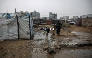 تأثير المنفخض الجوي على خيام النازحين